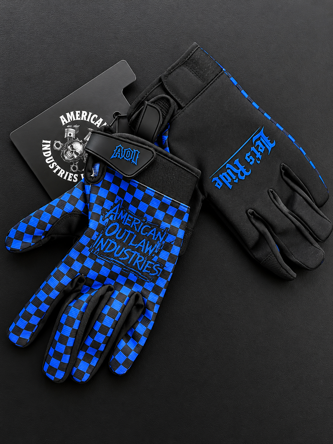 Let's Ride Checkered Gloves